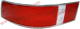 Tail Light Lens, Left With Silver Trim, USA Models. 911 912 1969-1972 CHROME FRAME / USA / RED / RED / for UNITED STATES OF AMERICA only / REAR LEFT / USA (90163190504)