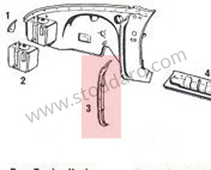 Fender Joining Plate, Right, 911 912 1970-1989 MOUNT WITH SHEET METAL SCREWS / FRONT RIGHT (91150105400GRV)