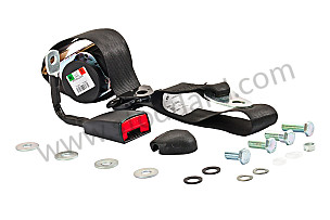 Seat Belt Kit, Left or Right for 911 912 924 944 928 BLACK / BLACK (SIC80300100)