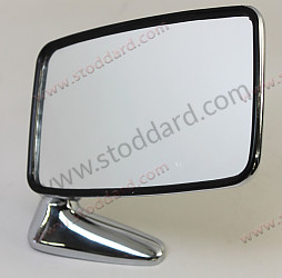 Chrome Flag Mirror, Right, Large For 911 1974-1976, Original Left-hand drive / Original Mounting / Longueur : 171  / largeur : 104 MM / RIGHT (91173101410)