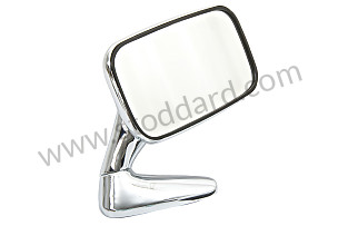 Small Chrome Flag Door Mirror, Right, With Base And Hardware 911 1971-1973 Original Mounting / Original Mounting / 145 x 85 MM / RIGHT (SIC73101406)
