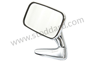 Small Chrome Flag Door Mirror, Left With Base And Hardware 911 1971-1973 Original Mounting / Original Mounting / 145 x 85 MM / LEFT (SIC73101306)