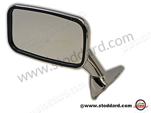 Chrome Flag Mirror, Left, Small. 911 1971-1973. Original Mounting / Original Mounting / 145 x 85 MM / LEFT (91173101308)