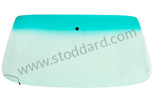 Windshield, Green Tinted With Heavy Top Shading For 911 With Antenna FOR ASSEMBLY WITH MOULDING / SHADED GREEN WITH AERIAL / SHADED GREEN WITH AERIAL (VERT VERT ANT) (SIC54101105)
