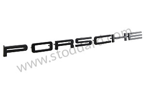 "Porsche" Decklid Emblem. 911 912e 1972-1973 BLACK / BLACK (91155903100)