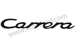 Carrera Engine Lid Badge, Black, 911 964 1984-1994  (9115590370070C)