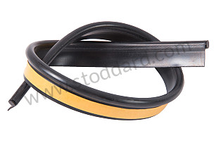 Piping, black, for trim on windshield frame for Porsche 911, 964 and 993 Cabriolet BLACK / BLACK (9115614990170B)