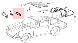 Targa Top Handle For 911 912 1967-1985 AXE DE 50 MM (91156507541)