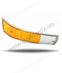 Front Turn Signal Lens, Left, European Version With Chrome Trim. 911 912 1969-1971 CHROME / CHROME / FRONT LEFT (91163192103)