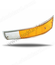 Front Turn Signal Lens, Right, European Version With Chrome Trim. 911 912 1969-1971 CHROME / CHROME / FRONT RIGHT (91163192203)