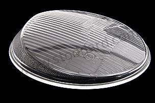 Asymmetricial Headlight Lens, Marked Bosch, H-4, 911 1965-86 H4 HEADLIGHT / WHITE / WHITE (91163192700)