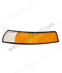 Euro-Spec Front Turn Signal Lens, Left With Black Trim. 1973 911 BLACK / BLACK / for OUTSIDE UNITED STATES OF AMERICA only / FRONT LEFT (SIC63194300)