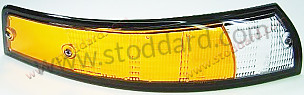 Front Turn Signal Lens, Right, European Version With Black Trim. 911 1972-1973 BLACK / BLACK / FRONT RIGHT (91163194400)