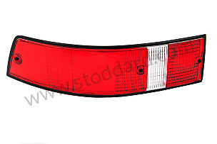 USA-Spec Rear Tail Light Lens, Left, 911 912e 1972-89 BLACK FRAME / RED / RED / REAR LEFT (SIC63195100)
