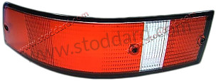 Tail Light Lens, USA Version With Black Trim, Left, For 911 1973-1989 BLACK FRAME / RED / RED / REAR LEFT (91163195100)