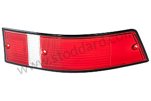 USA-Spec Rear Tail Light Lens, Right, 911 912e 1972-1989 BLACK FRAME / RED / RED / REAR RIGHT (SIC63195200)