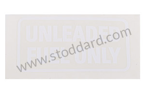 White Letter unleaded Fuel Only Decal  (91170125100)