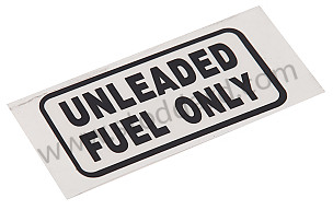 Black Letters unleaded Fuel Only Decal  (91170125101)