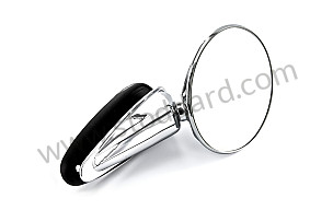 Small Durant Exterior Door Mirror, Flat, Left, For 356C And Early 911  (64473111111)