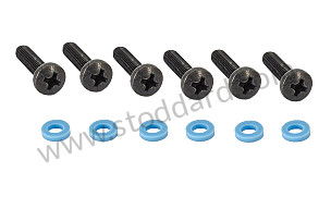Turn Signal Screw Set (black) With Plastic Washers. Set Of Six. 911 912 1973-1989 BLACK / BLACK (PCG63191101)