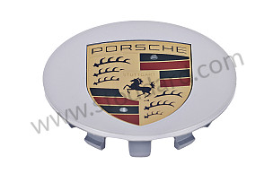 HUB CAP OPTION: CONCAVE WHEEL CENTERS WITH FULL-COLOUR PORSCHE CREST (Option code: I446) (9P1601147A8Z8)