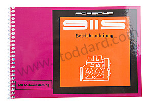 USER AND TECHNICAL MANUAL FOR YOUR VEHICLE IN GERMAN 911 S 1970 WRITTEN IN GERMAN (WKD461910)