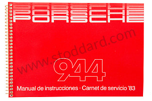 USER AND TECHNICAL MANUAL FOR YOUR VEHICLE IN SPANISH 944 1983 WRITTEN IN SPANISH (WKD471650)
