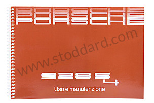 USER AND TECHNICAL MANUAL FOR YOUR VEHICLE IN ITALIAN 928 S 1987 WRITTEN IN ITALIAN (WKD92804087)