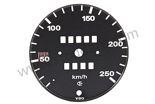 BLACK SPEEDOMETER DIAL, 911, 250 KPH  (99A000213538)