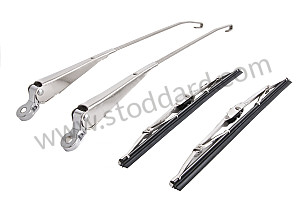 SET OF CHROME PLATED FRONT WINDSCREEN WIPER ARMS, 911 69-73 (2 ARMS, 2 BLADES ) CHROME / CHROME (99A000213558)