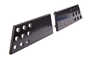 PAIR OF BLACK ANODIZED, PERFORATED INTERIOR DOOR HANDLES  (99A000232642)