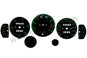 BLACK GREEN SPEEDOMETER BACK KIT 911 65-68  (99A000232734)