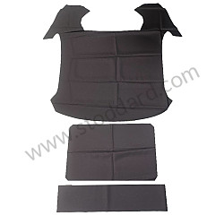 Original Daisy Pattern Headliner, Black, 1957-65 356A, 356B, 356C and Karmann Coupes with Manual Sunroof, no zipper, no bow listings. Stoddard Exclusive, Made in the USA WITH SUN ROOF / BLACK / BLACK (64455550105700D)