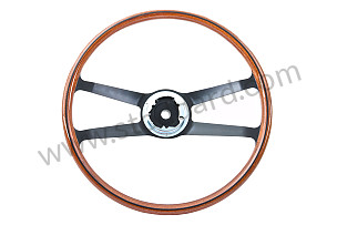Steering wheel mahogany wood steel ring 42 cm 911 914 STEEL / 42 CENTIMETRE (90134708201)