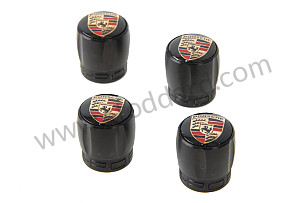 CAP VALVE CAP BLACK CREST COLOURED SET  (99104460267)