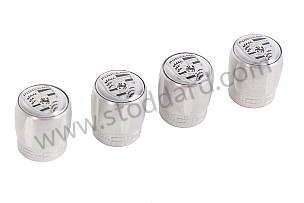CAP VALVE CAP SILVER CREST BLACK-WHITE SET  (99104460268)