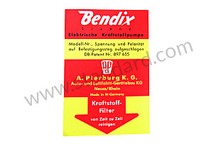Bendix Decal For Early 911 Electric Fuel Pump  (SIC70101700)