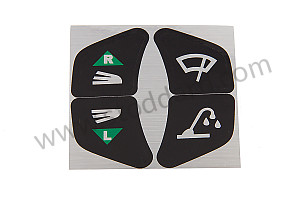 Turn signal and wiper decal 911 912 1968-71. Wipe and Wash are Pictographs  (90155933000)