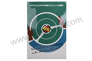 Porsche Classic Enameled Metal Wall Sign - Years Ahead In Engineering 40 X 60cm  (PCG00099916)