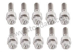 SET OF 10 TITANIUM WHEEL SCREWS DIMENSION 35MM (FOR ASSEMBLY WITH WIDENER BETWEEN 5 AND 9 MM) KIT 10 (99A000252884)
