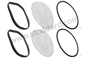 WHITE HEADLIGHT GLASS KIT AND SEALS H4 HEADLIGHT / WHITE / WHITE (PCG91163100)