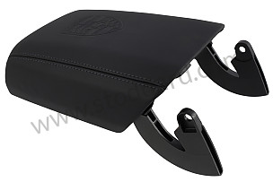 ARMREST  WITH CREST BLACK  (95B864207CA11)