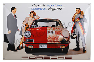 Enamel Wall Sign - Elegante Sportiva, Sportiva Elegante - Porsche Classic 40 X 60cm  (PCG00099914)