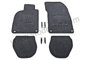 Floor Mat Set, Black For 964 993 LHD WITH PORSCHE INSIGNIA / BLACK / BLACK (000043152125FV)