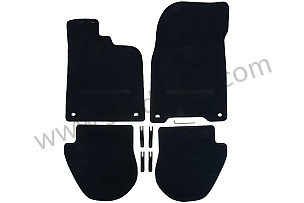 FLOOR MAT WITH PORSCHE INSIGNIA / navy blue / navy blue (4KV) (000043152204KV)