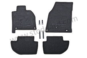 Floor Mat 944 WITH PORSCHE INSIGNIA / BLACK / BLACK / black (5FV) (000043153225FV)