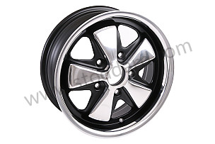 Maxilite Fuchs Style Wheel 15 x 6-inch ET 36mm Offset Polished Lip and Petals, Black Insets. ET 36 MM / 6 X 15 INCHES (911361020006PB)