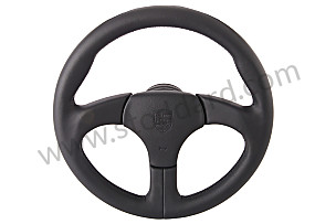 3-SPOKE SPORTS STEERING WHEEL WITH HUB (WITHOUT AIRBAG) BLACK / BLACK / Diam&egrave;tre = 360  MM (000043162008YR)
