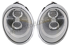 991 TURBO LOOK FRONT HEADLIGHT KIT WITH CIRCLE OF LEDS AROUND THE HEADLIGHT PAIR (99A000266662)