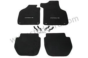 Floor Mats (set Of Four), Black, For LHD 911 Targa And Cabriolet 1983-1989. . WITH PORSCHE INSIGNIA / BLACK / BLACK (0000432025070E)